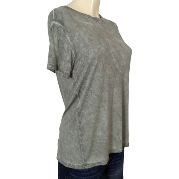 Mustard Seed short sleeve open back with 3 ties greenish gray top size S - Picture 3 of 8